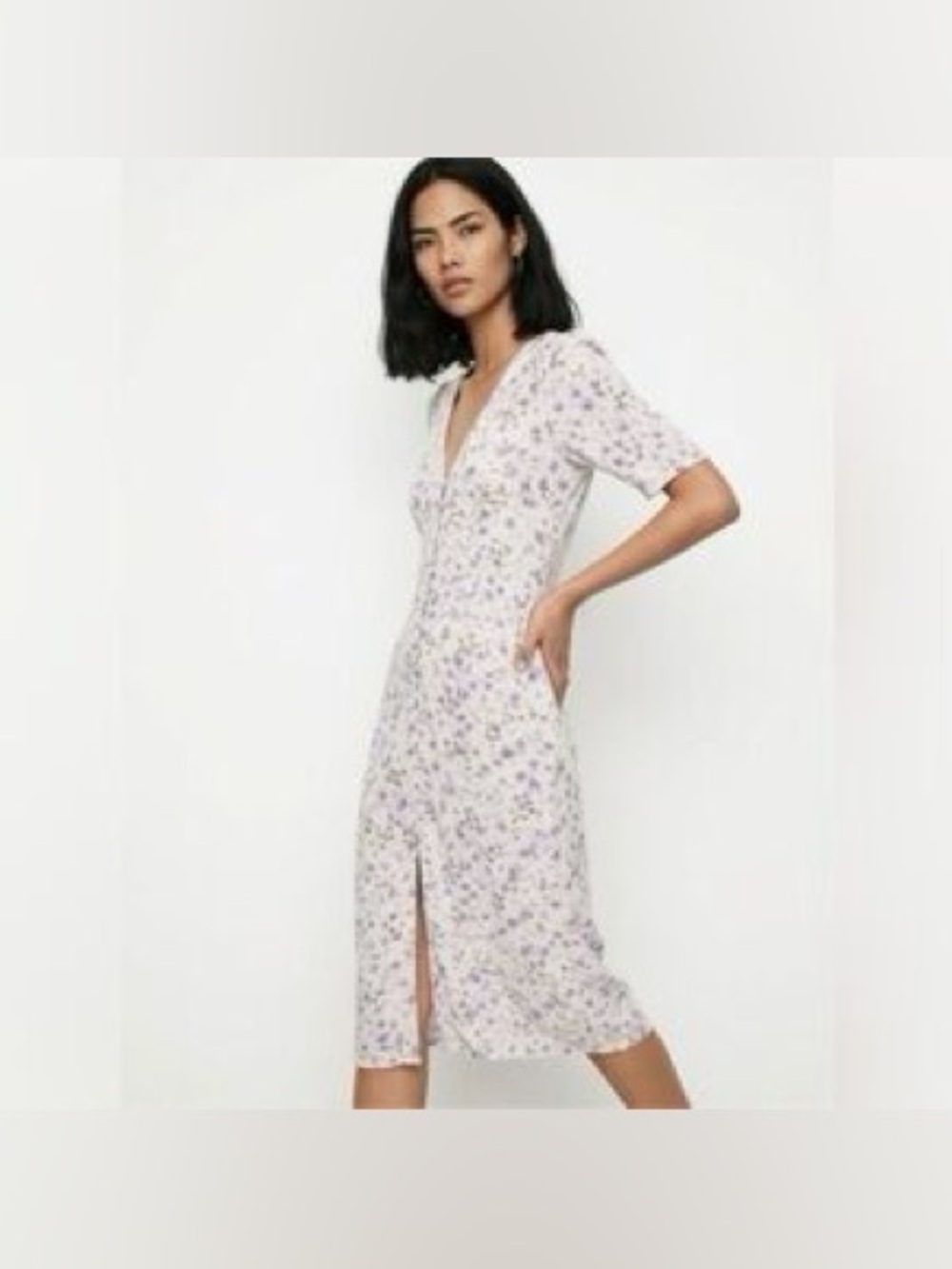 H&M Lavender Floral Midi Dress
